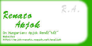 renato apjok business card